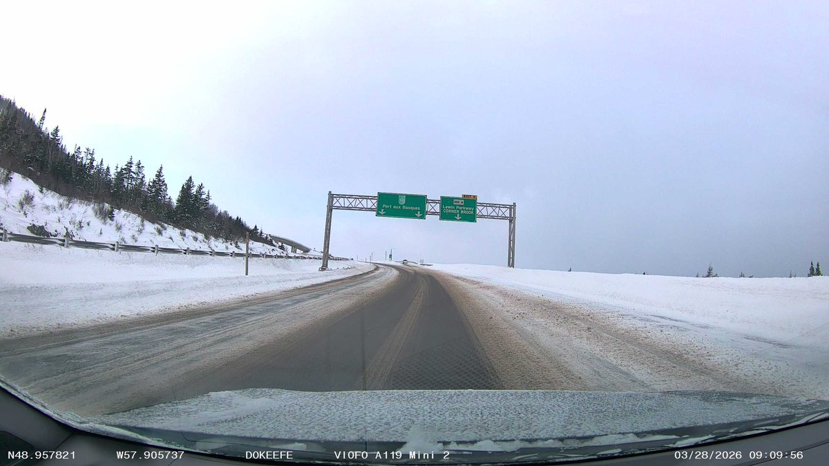 DonnieOK's tweet image. Roads are plowed but snow and slush remain. Winter driving #nltraffic #nlwx #Cornerbrook #steadybrook