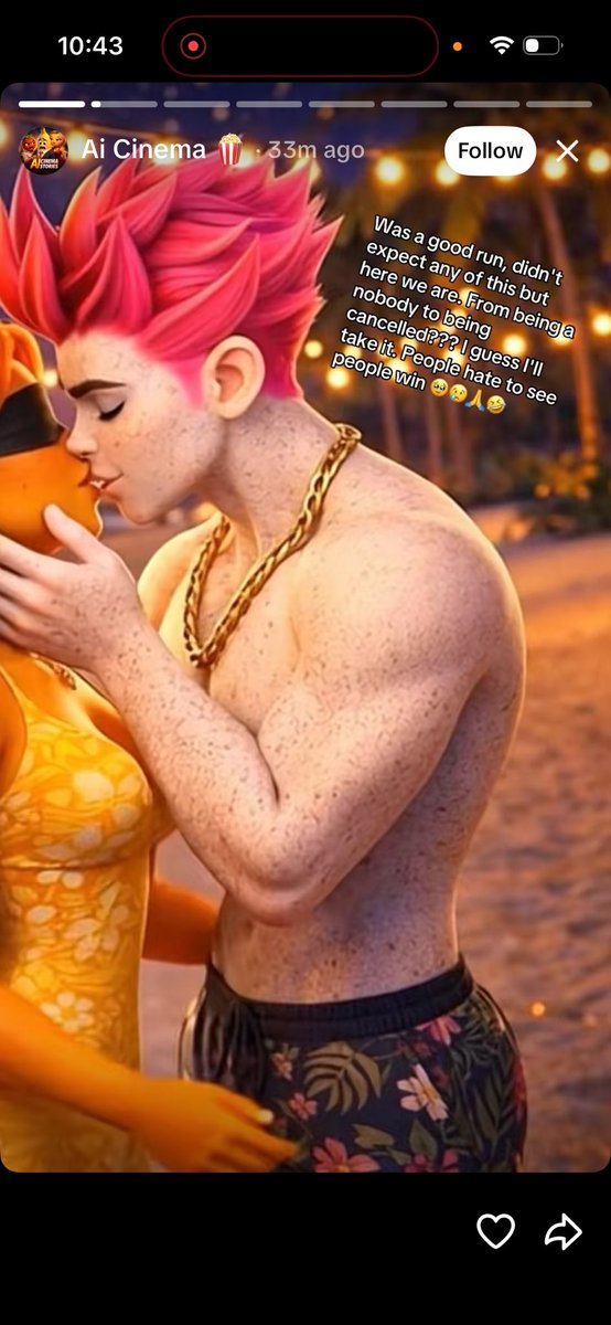 ok so now that fruit love island is gone, i'm gonna steal this character and draw him myself because i don't want him to be stuck as an AI nightmare