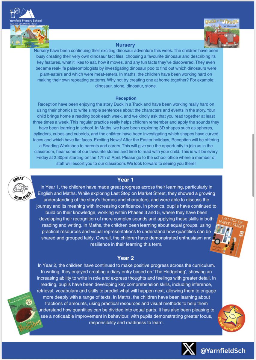 Yarnfield Primary tweet media