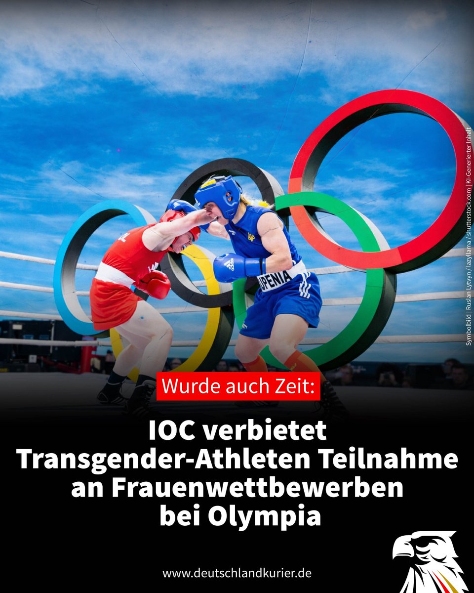 Wurde auch Zeit: IOC verbietet Transgender-Athleten Teilnahme an Frauenwettbewerben bei Olympia

So geht Frauenschutz: Das Internationale Olympische Komitee IOC verbietet Transgender-Personen künftig die Teilnahme an Frauenwettbewerben. Damit endet die groteske Gender-Ära im