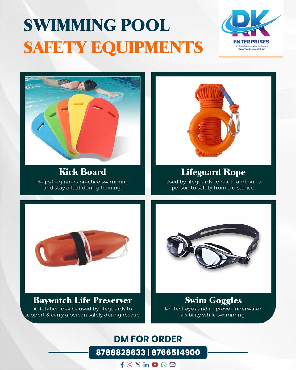 RKENTERPRISES01's tweet image. Stay safe while you swim! 🏊‍♂️
Equip your pool with essential safety gear designed to protect and respond in emergencies.

📩 DM us to order now
📞 8788828633 | 8766514900

#SwimmingPoolSafety #PoolSafety #LifeguardEquipment #RescueEquipment  #rkenterprises #RkEnterprisesPune