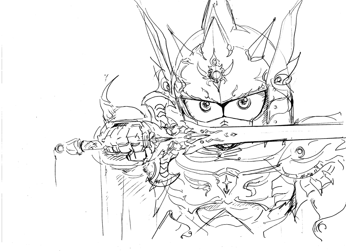 皇騎士の方が結構描いてる。というか天野さんの絵のパロよくやってたな。
FF2とかアルスラーン戦記とか帝国とか侵略者に反抗する主人公って重なるモチーフが結構あったので 