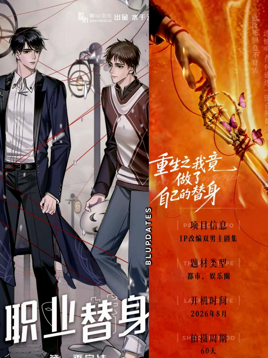 blup_dates's tweet photo. 🔥 NEW CBL!! Professional Body Double, Adapted from Shui Qian Cheng’s hit novel — a top-tier IP again coming to life! 

📍Filming begins: August 2026
🌐 Shooting period: 60 days

#职业替身 #ProfessionalBodyDouble https://t.co/mw2mjEDUHu