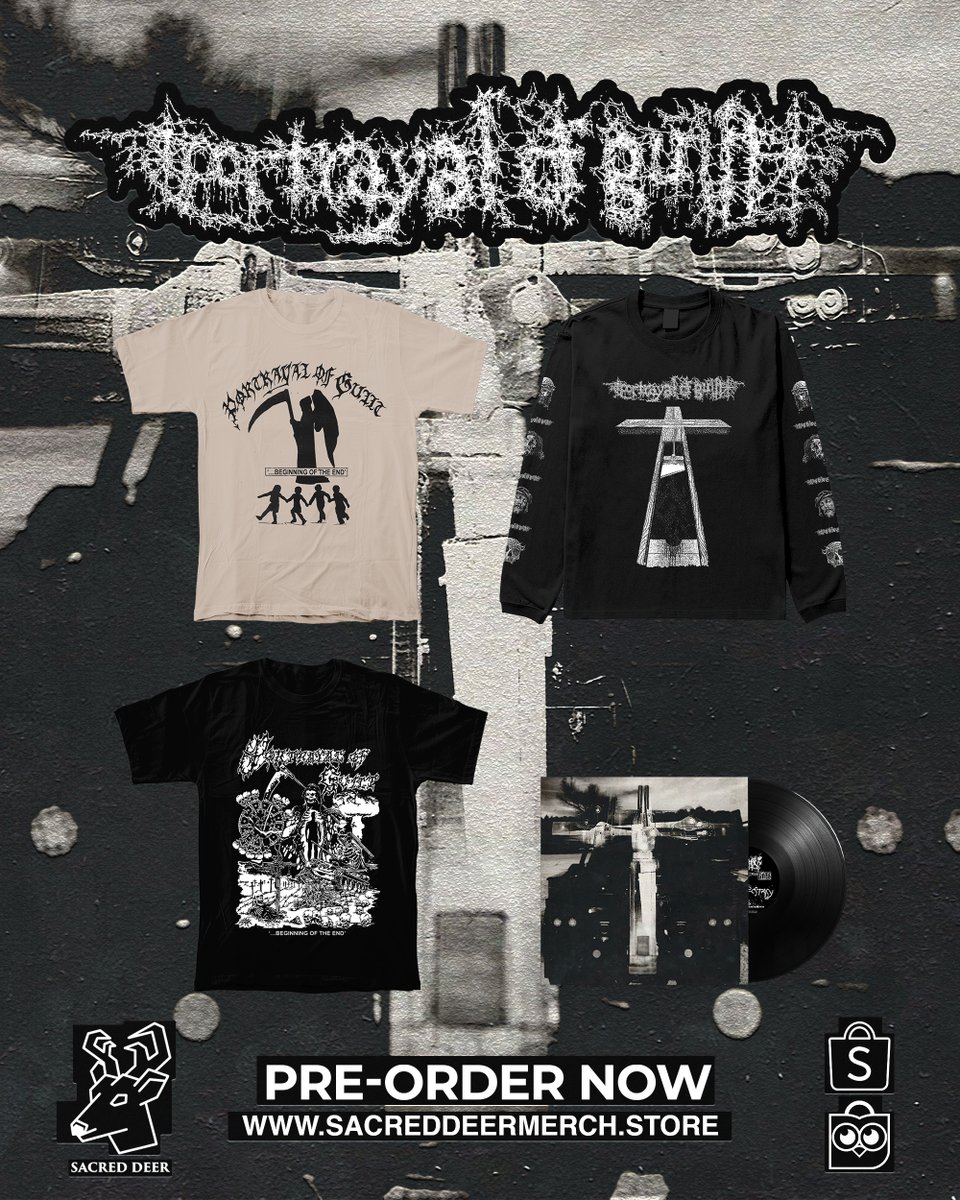 SacredDeerMerch's tweet photo. ASIA - The Texan three piece weirdos @portrayalof is unleashing their uncompromising forthcoming album "...Beginning of the End".

Still continuing to never deliver conformity; murky, gothy, blackened, PV and crusty.

Pre-order close 13/04/26 https://t.co/xbDsG54GW1 https://t.co/466rhuQXks