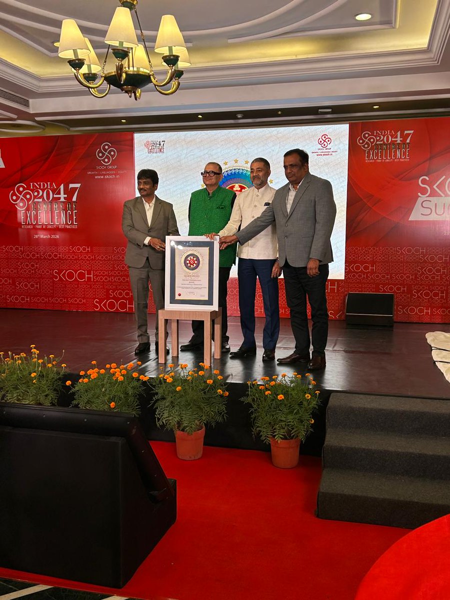 સાબરકાંઠાનું ગૌરવ રાષ્ટ્રીય સ્તરે ઝળક્યું!
લાલન–પાલન અને જુવેનાઈલ ડાયાબિટીસ પ્રિવેન્શન જેવા બે લોકહિતકારી પ્રોજેક્ટને પ્રતિષ્ઠિત #SKOCHAward પ્રાપ્ત 
DDO શ્રી હર્ષદ વોરાએ નવી દિલ્હીમાં એવોર્ડ સ્વીકારી જિલ્લાનું ગૌરવ વધાર્યું 
#Sabarkantha #GoodGovernance #PublicHealth #NewIndia