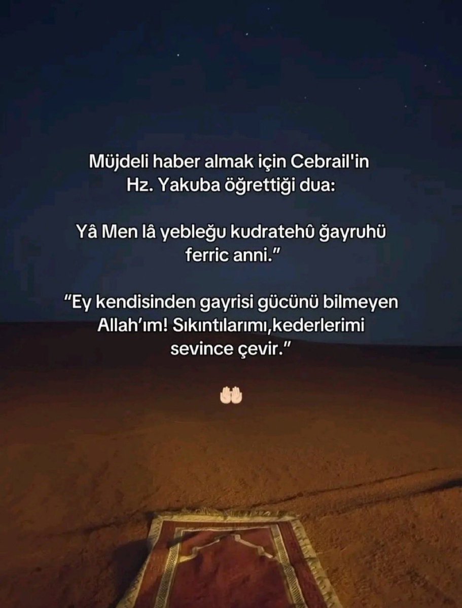 medineehli571's tweet photo. Müjdeli haber almak için Cebrail'in
Hz. Yakuba öğrettiği dua : https://t.co/Zx3JKsEPjm