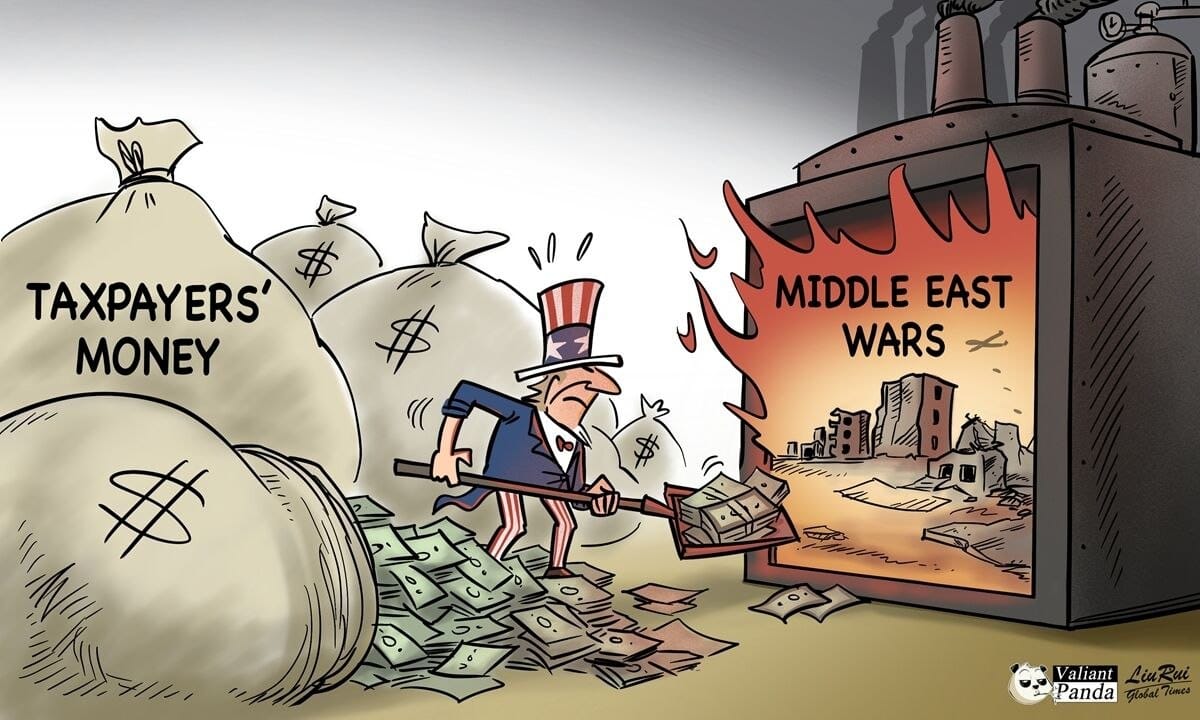 حرق اموال دافعي الضرائب في محرقة الشرق الأوسط
Burning taxpayers’ money in the Middle East furnace