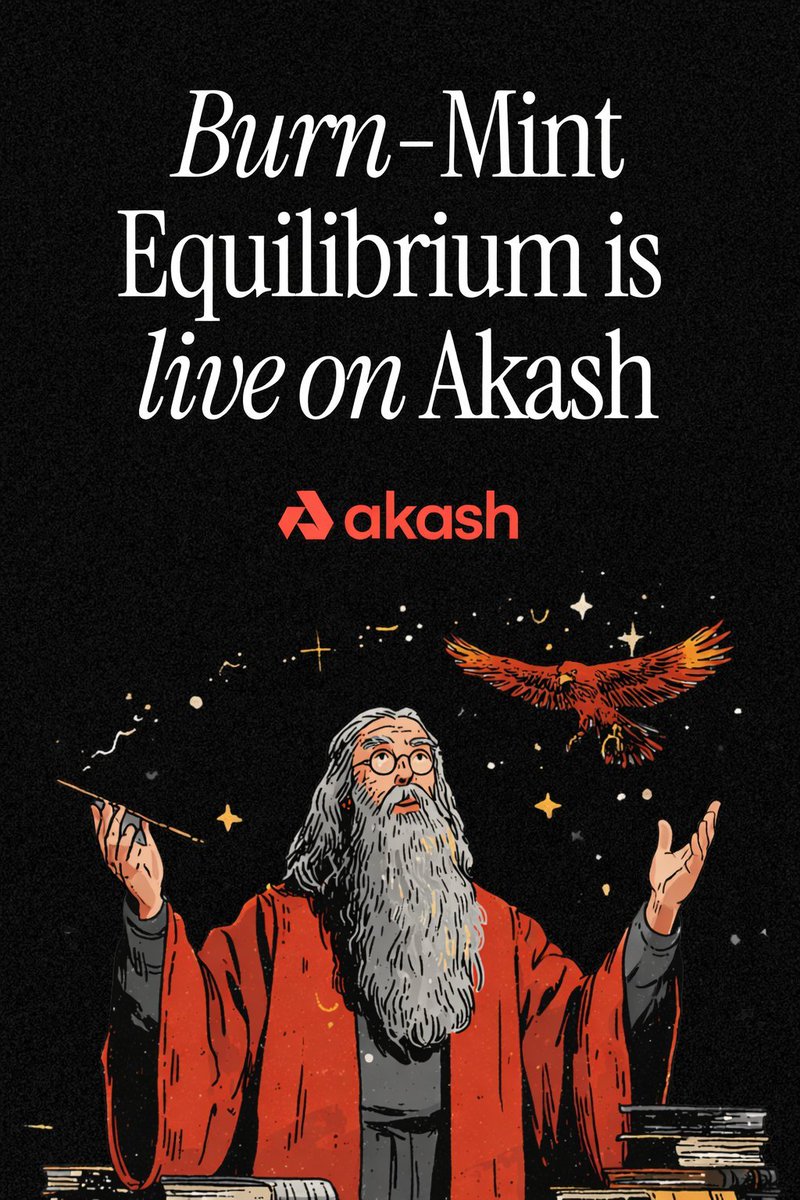 This is officially the biggest update in Akash history. 🔥

In short: Every compute transaction now burns $AKT.

Companies still pay in stable USD, but the token is now essential to every single deployment.

The more AI demand there is, the more $AKT disappears from the supply.