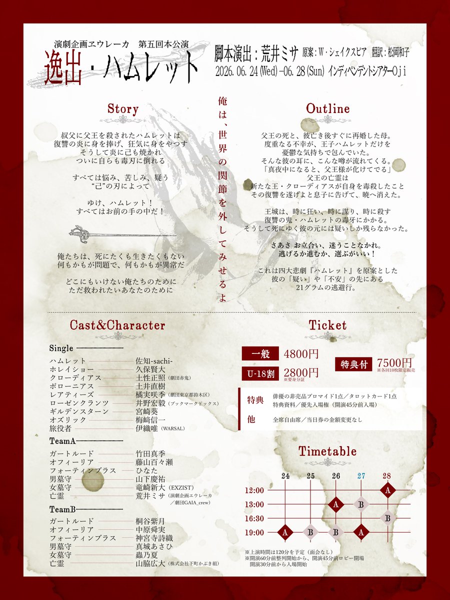 演劇企画ヱウレーカ tweet media