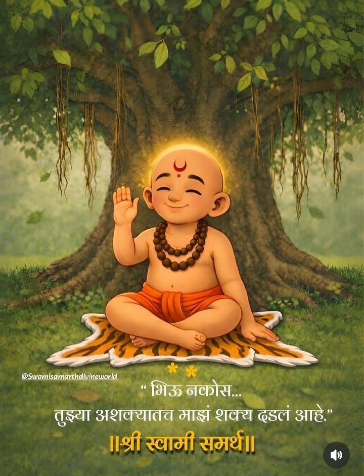 भिऊ नकोस...

तुझ्या अशक्यातच माझं शक्य दडलं आहे.

श्री स्वामी समर्थ 🌿🙏