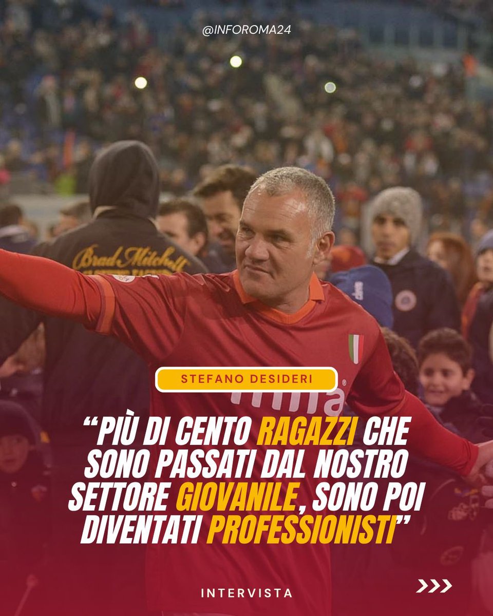 inforoma24's tweet image. 🟡🔴 #Desideri, ex calciatore della #ASRoma, ha rilasciato un’intervista.

⚽️ Il dirigente sportivo, affianco di #Conti, ha parlato dei ragazzi cresciuti con loro nel settore giovanile. Non sono mancate anche parole di elogio per #Liedholm.

📲: @sportweek