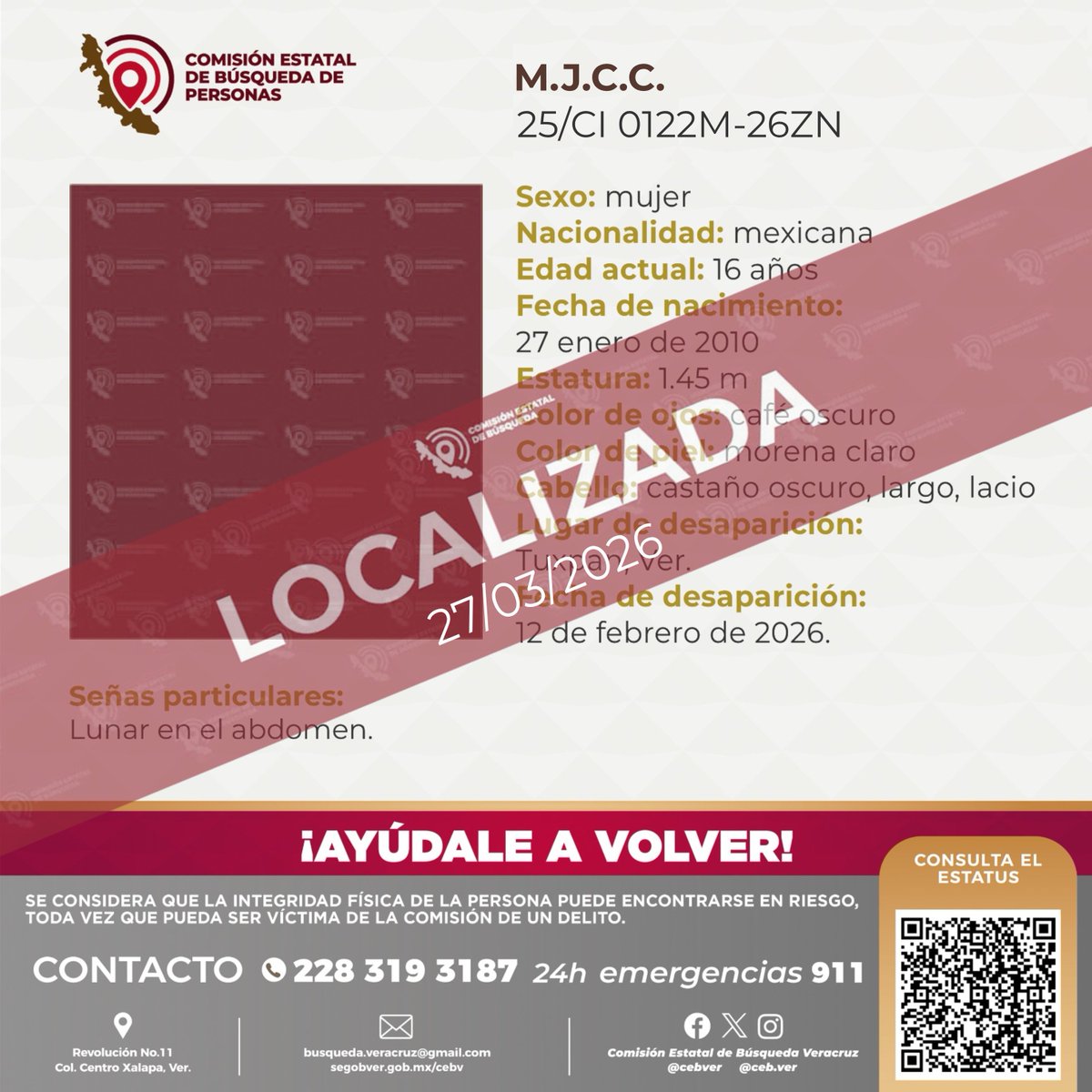 Comisión Estatal de Búsqueda Veracruz tweet media