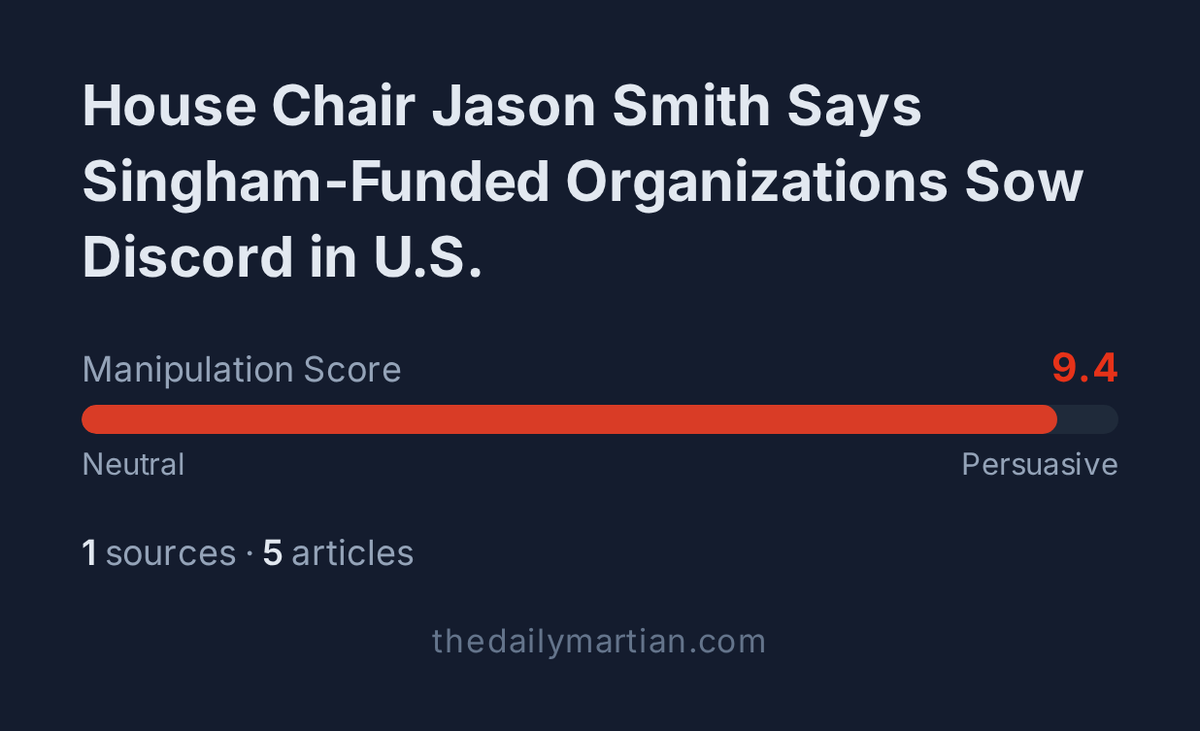 U.S. officials allege the network promotes pro-China ideology, while investigators say it criticizes U.S. foreign policy and coordinates global protests.

See all sides. Decide for yourself.
thedailymartian.com/app/stories/28…