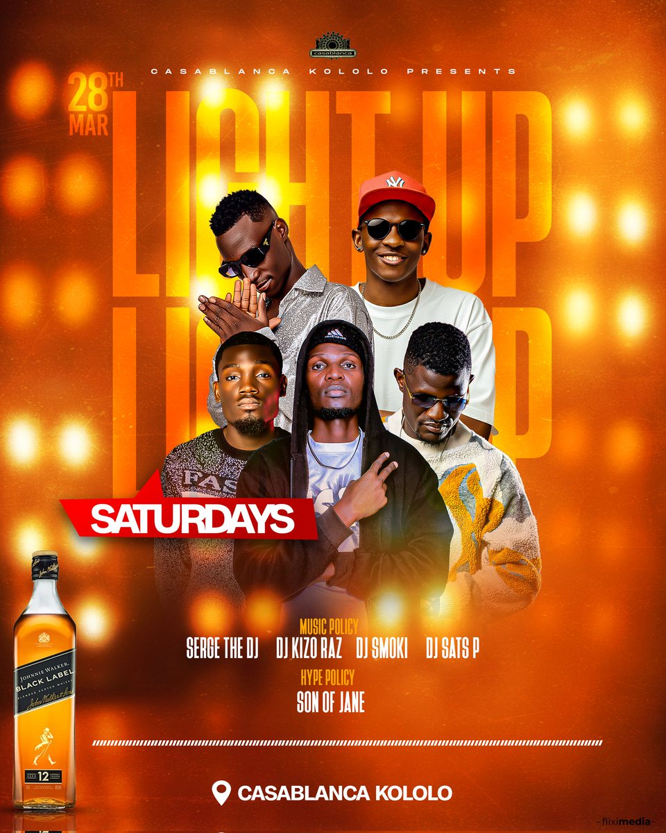 We already begun the weekend in  #LightUpSaturdays at #CasablancaKololo. 

Muliwa?