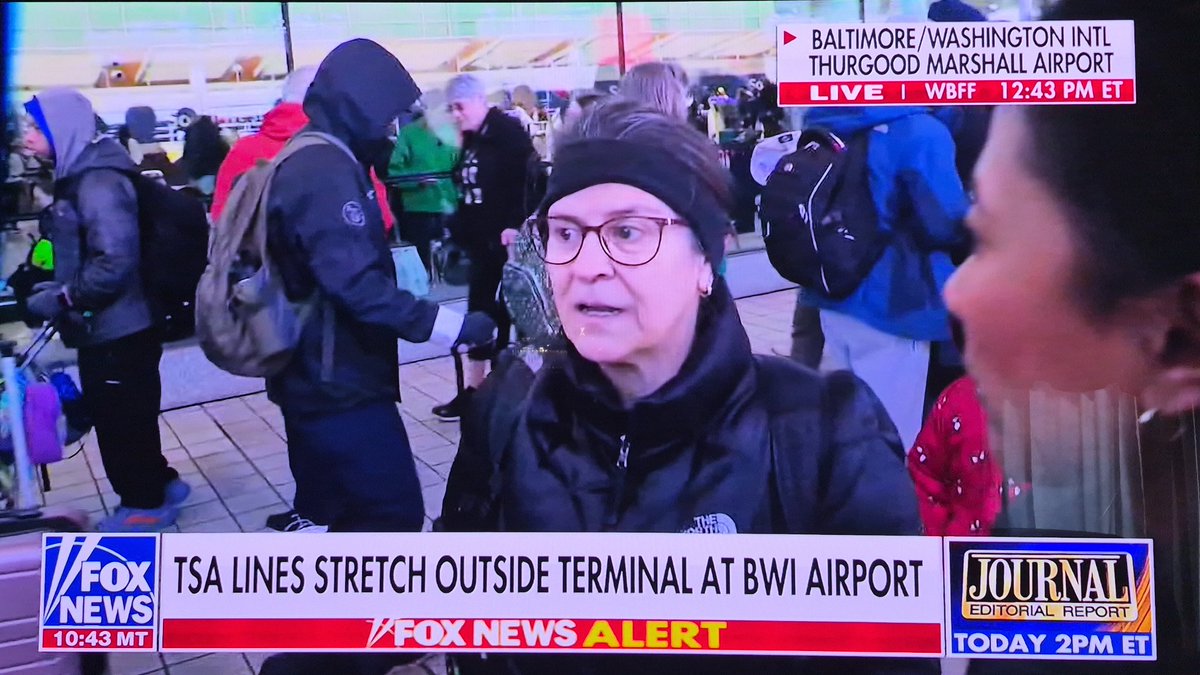 PoliticsOnX's tweet image. #DHS SHUTDOWN MAKES TSA LINES IN BALTIMORE'S THURGOOD MARSHALL AIRPORT (BWI) EXTEND OUTSIDE TERMINAL, ICE NOT ALLOWED PER LIBERAL BLACK GOVERNOR WES MOORE. TSA TO BE PAID MONDAY PER TRUMP EXECUTIVE ORDER BUT IS IT TOO LITTLE TOO LATE?

#BALTIMORE #TSA #ICE 

(*Did you know