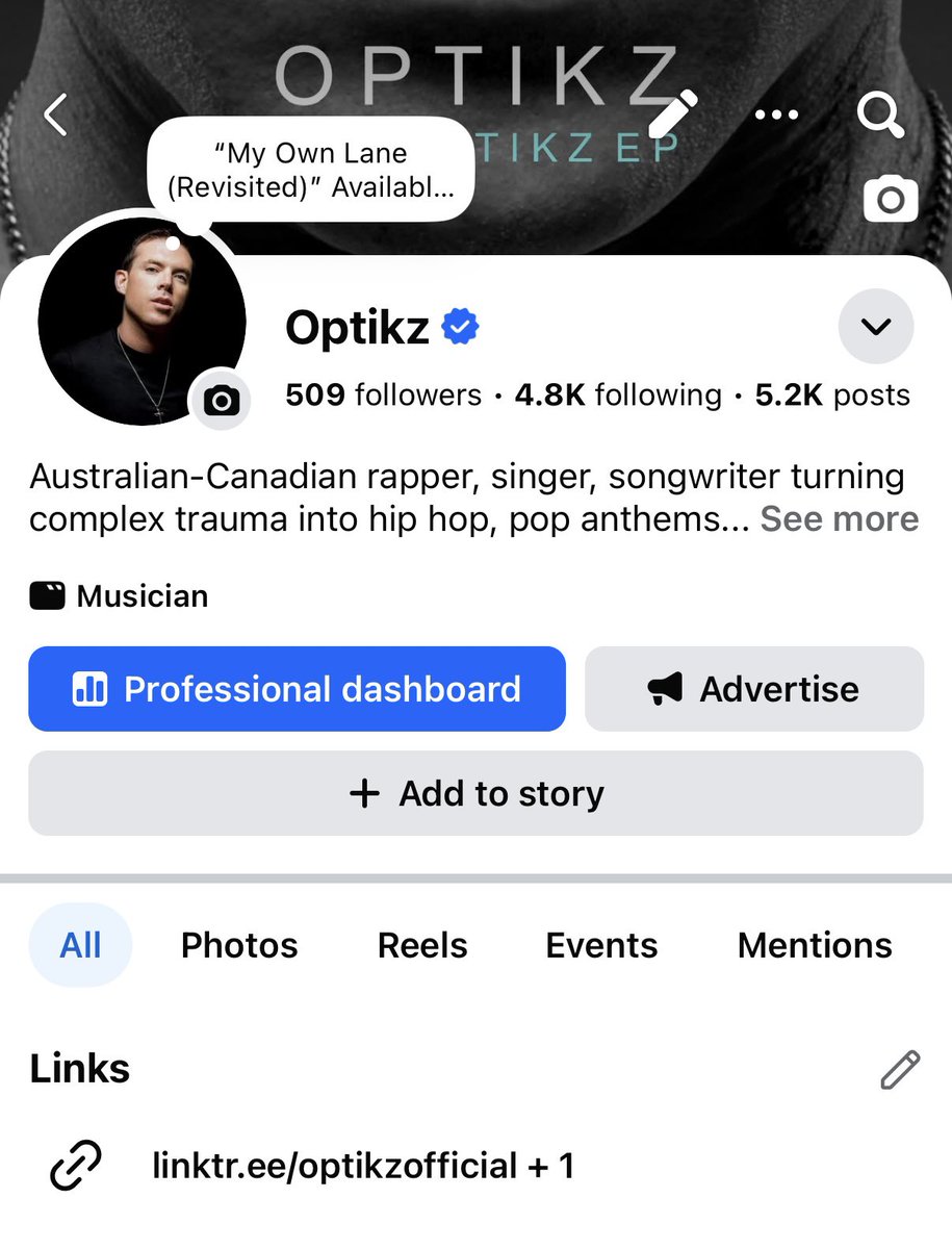 optikzofficial's tweet image. Just hit my first 500 followers on Facebook today! Thanks for following and listening to my music y’all! Visit my website and signup to get a digital download of my newest single “My Own Lane (Revisited)” FREE! optikzofficial.com 🎶 🙂😌🙌🏻 #optikz #500followers