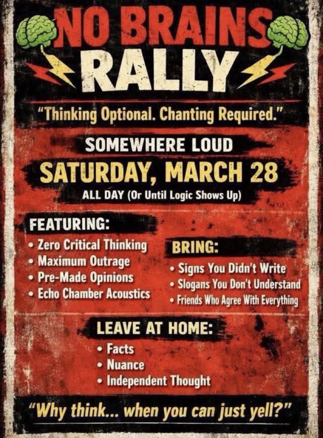 TonyBrunoShow's tweet photo. As a boomer who protested in the 60's against kids my age being drafted to die in nonsensical Jungle war in Vietnam;
please don't lump in with the pathetic old farts being paid to show up for these No Kings Clown Shows which accomplish nothing! https://t.co/B2350ioc7t