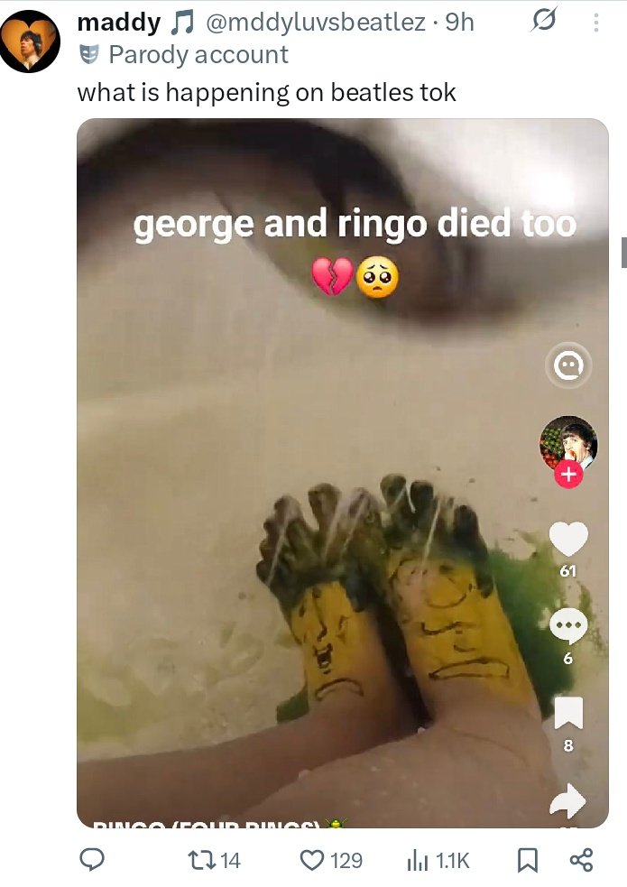 beatles fandom struggles (?) tweet media