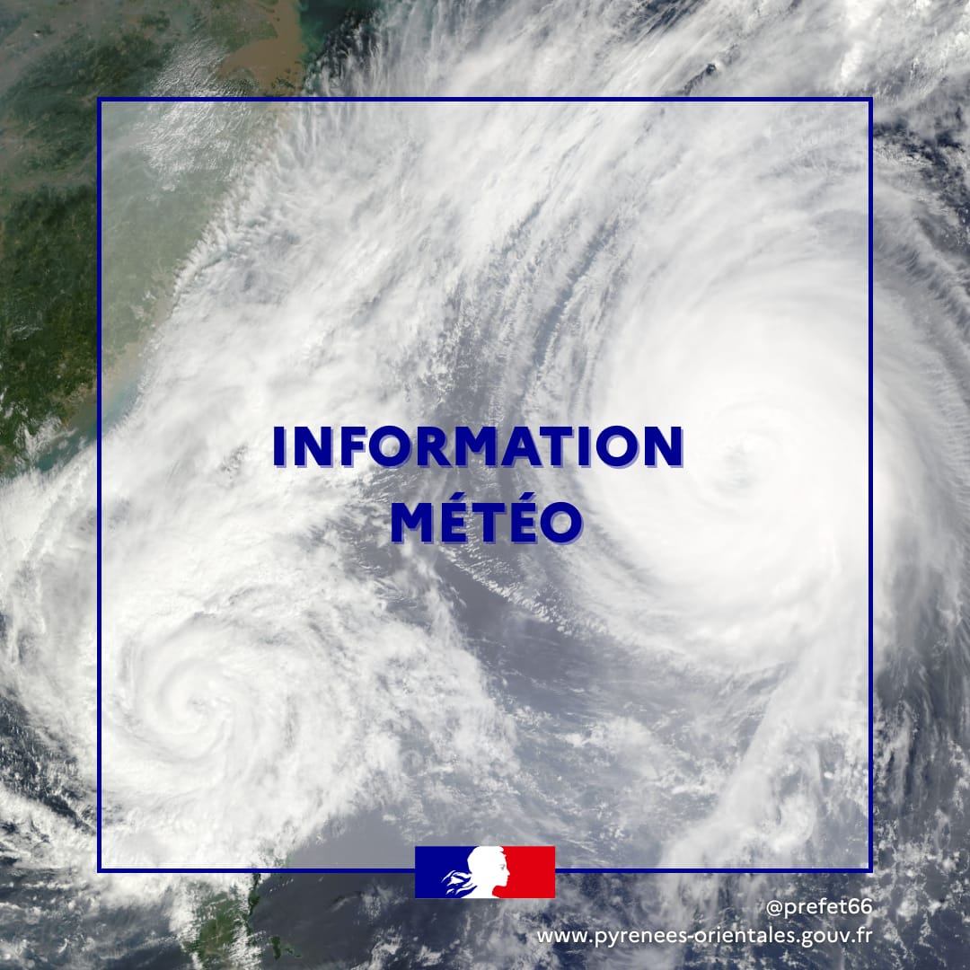 Image de Préfet des Pyrénées-Orientales - #InfoMeteo
 🟡 Le département est en vigilance jaune pour phénomène "vent violent" à partir de cette