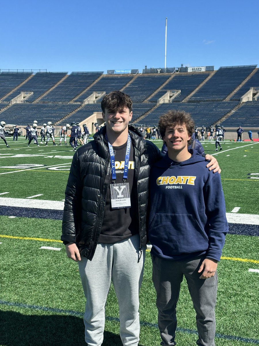 jackbrooder's tweet photo. Had an amazing visit at @yalefootball. Was super impressed with the campus tour and the athletic facilities! Big thanks to @coach_smcgowan and @CoachCiotti11 !
@CRHFootball @coach_spinnato @BDPRecruiting https://t.co/gNIjTfVCN4