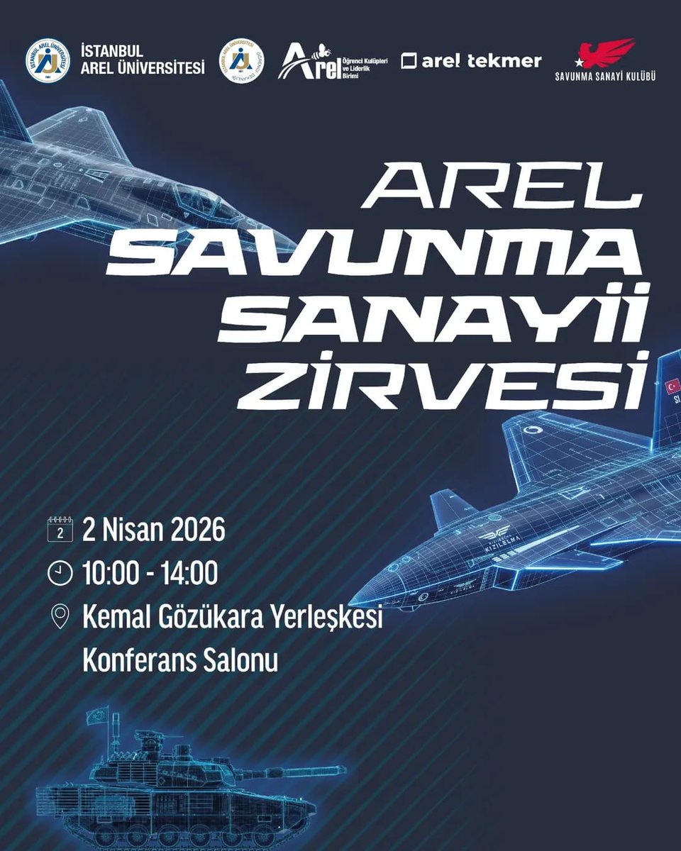 tuyafed's tweet photo. Arel Üniversitesi ev sahipliğinde düzenlenecek Arel Savunma Sanayii Zirvesi’nde Tüyafed katılım sağlayacaktır.

– Savunma sanayine yönelik güncel gelişmeler,
-Alanında uzman konuşmacılar deneyimleri,
– Savunma ürünlerinin yer aldığı sergi alanı ziyaret edilebilecektir. https://t.co/CLN9gmGSfU