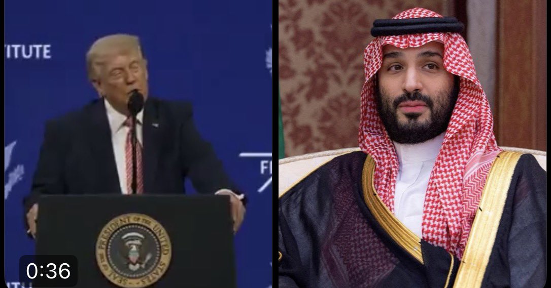 ٹرمپ نے جو سعودی ولی عہد محمد بن سلمان کے بارے میں بیان دیا ہے اس پر میں کہتا ہوں کہ "بندہ عزت سے موت کو گلے لگا لے مگر زلیل ہو کر زندگی نہ جیئے" - شکریہ