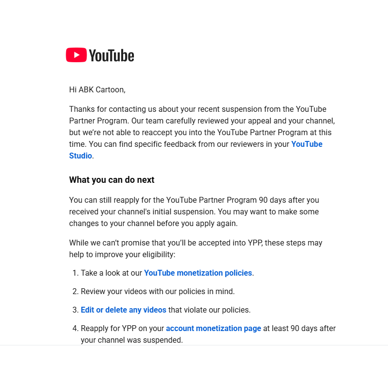 CartoonAbk's tweet photo. @TeamYouTube UPDATE: THEY JUST DENIED MY APPEAL with in 5 minutes Lol https://t.co/vzOpQ4mW0Z