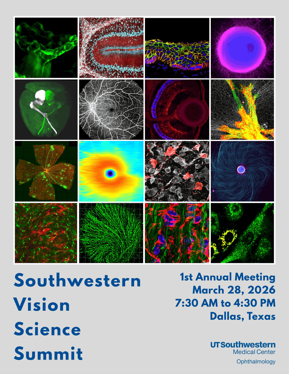 utsweye's tweet photo. Our inaugural Southwestern Vision Science Summit is officially underway!

Today’s program is packed with podium talks and posters by trainees and faculty across the region, including @UTAustin, @UHouston, and Baylor College of Medicine. Here's to a full day of collaboration! https://t.co/pQVzk1xYGt