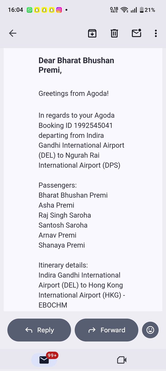bbpremi's tweet photo. @agodaindia If Agoda doesn't know my booking as confirmed from your DM, then who sent this confirmation to me after payment of 2.50 lakh? https://t.co/vvzD70HWuo