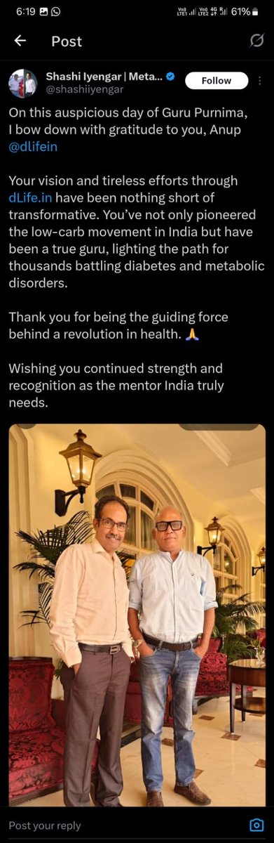 FITholic_Health's tweet photo. For everyone's information (1)

There is NO Question -- As to who is the BIG DADDY, the PIONEER, the OG of Metabolic Health & Low Carb, for not just Indians - but with the 100g/day max carbs formula, applicable to all worldwide!   

It is one and ONLY - the Anup Singh!  @dlifein