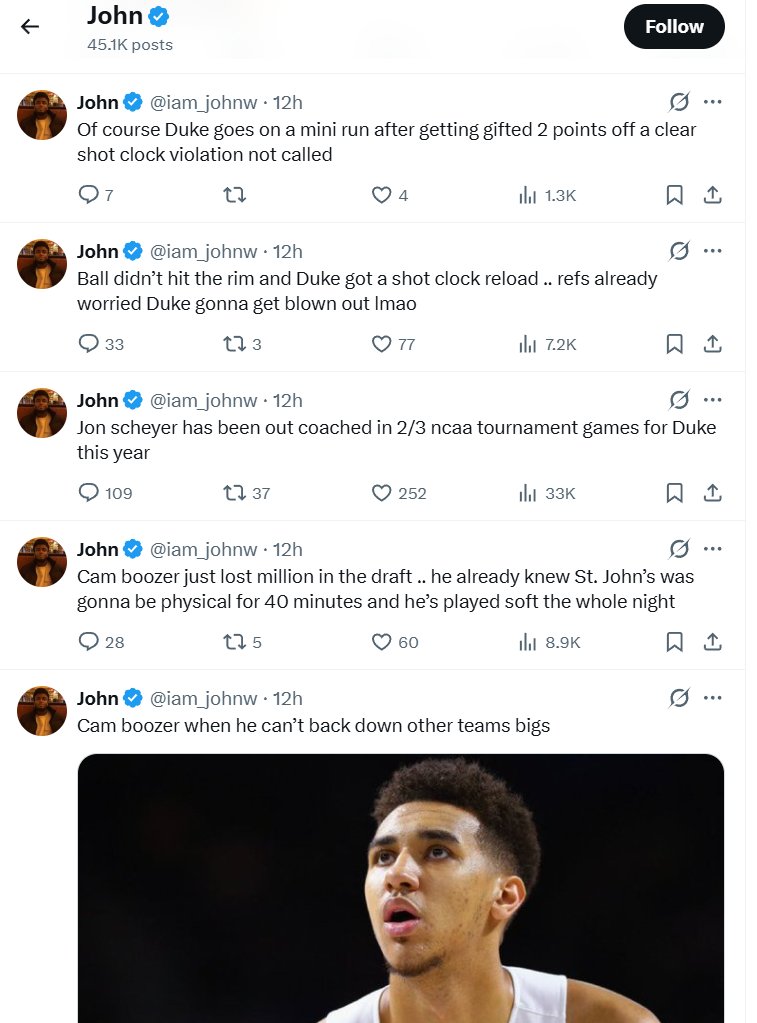 Duke Basketball tweet media