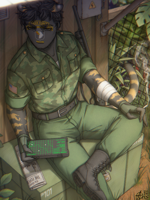 ArisMeaster's tweet photo. Commission for @pieenjoyer1, namely ᴛɪɢᴇʀ ꜰᴏʀᴄᴇ (is a reconnaissance and strike unit of the US Army that was active in the 1960s). https://t.co/mhdOivvDXV