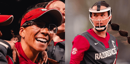 #Arkansas veterans Reagan Johnson and Robyn Herron reached career milestones on ESPN2 Friday night to help the Razorbacks take down Florida in Game 1 at Bogle Park. 

▶️ on3.com/sites/hawg-bea… #WPS