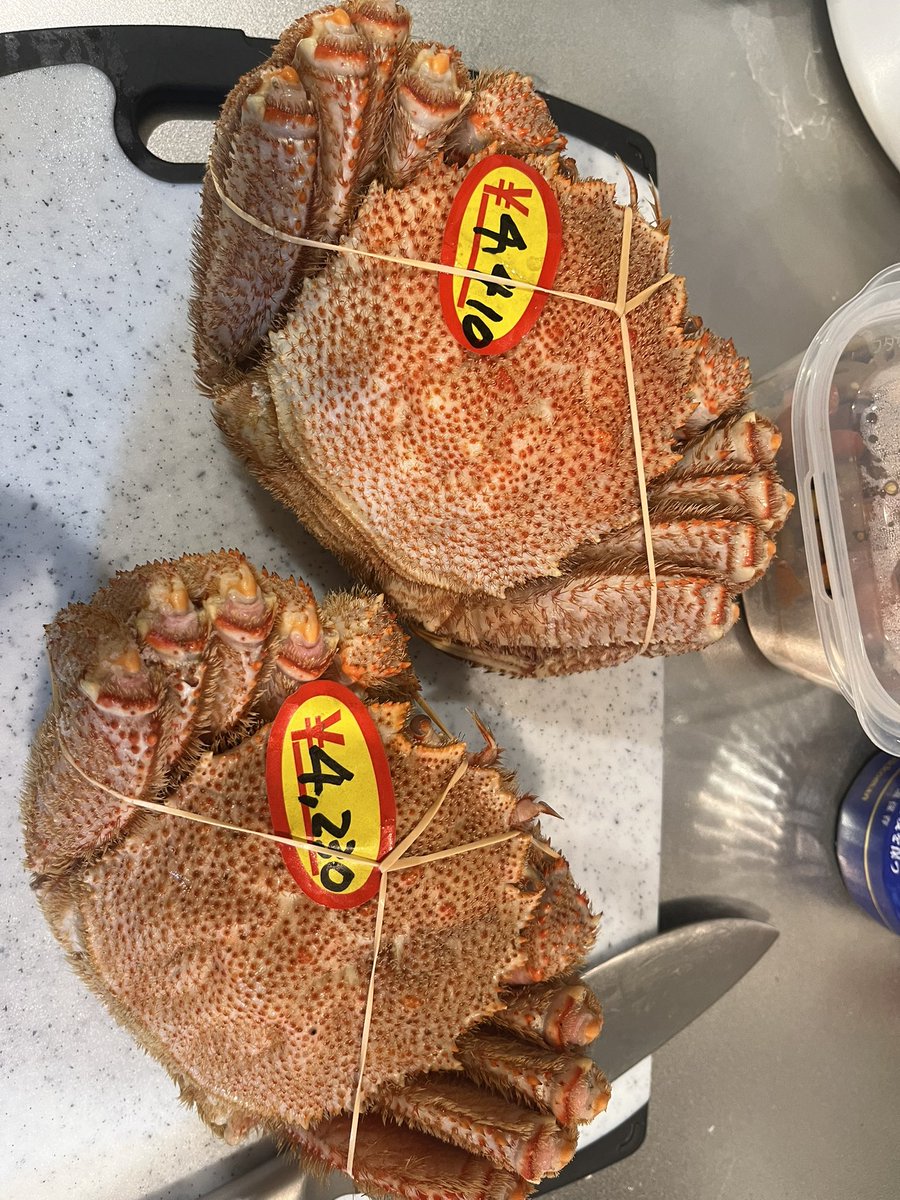 母上が北海道旅行行って毛蟹送ってくれたんだけど、開けた瞬間「ままありがとう」しか喋れない生き物になった