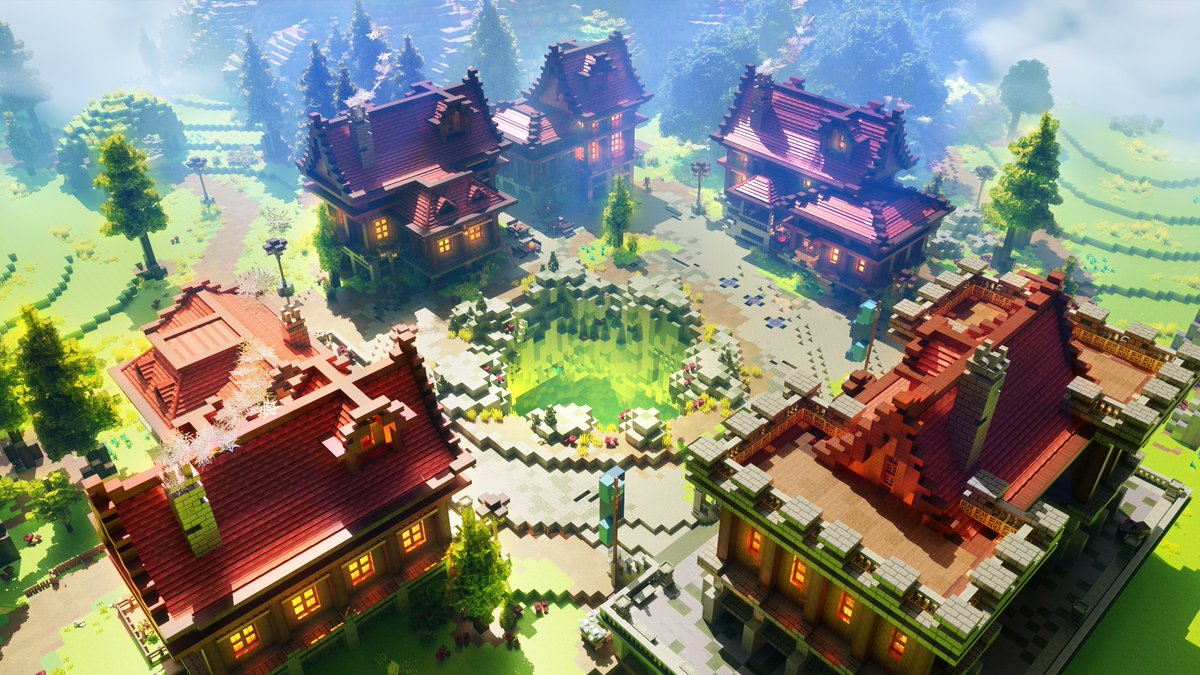 A small village I built a while ago!

Render by <a href="/3925Alx/">day</a> 

#Hytale #HytaleModding #Hytalebuild