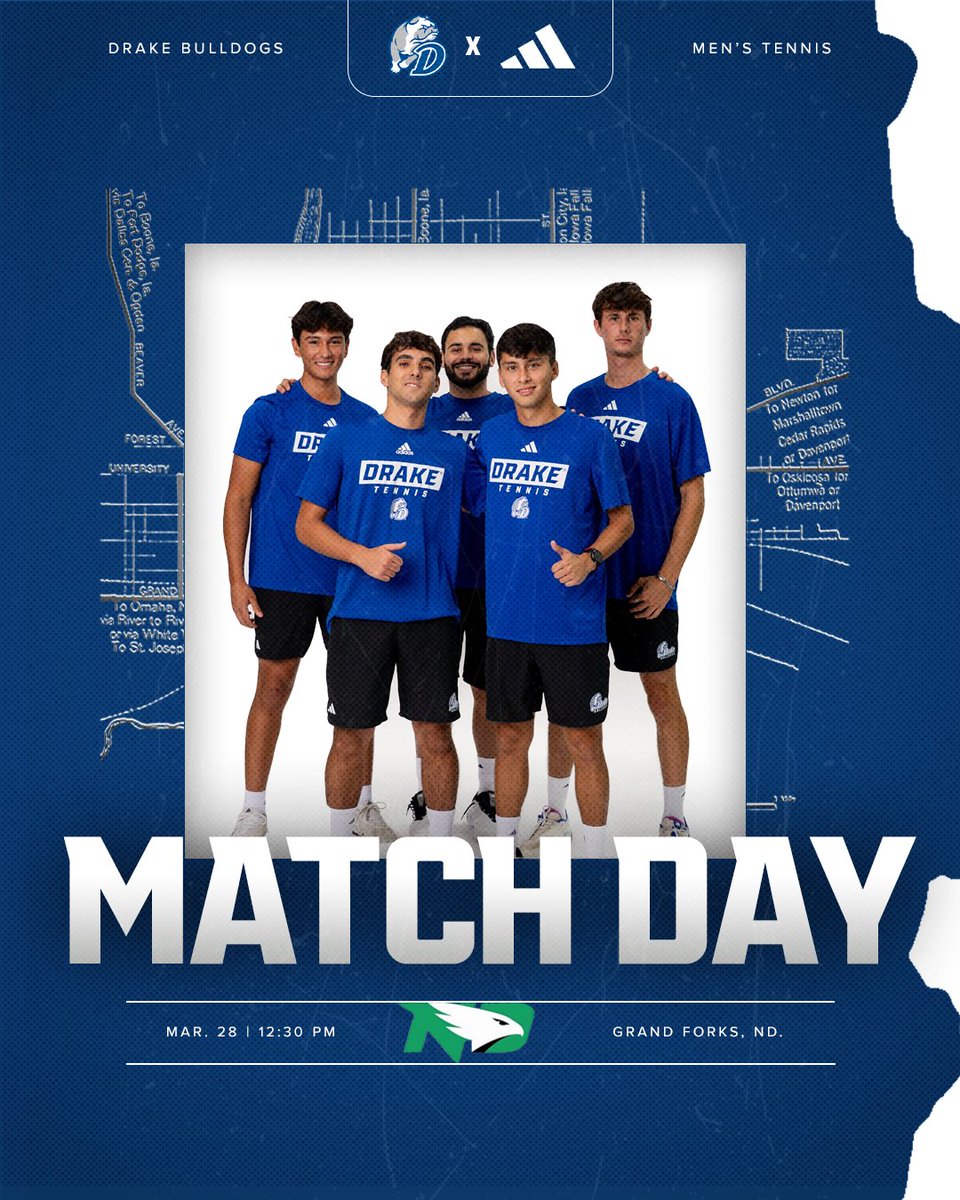 𝗠𝗔𝗧𝗖𝗛 𝗗𝗔𝗬.  

🆚<a href="/UNDmtennis/">UND Men's Tennis</a> 
⏰12:30 pm ​
📍Grand Forks, North Dakota
📊shorturl.at/jzhMK

#DSMHometownTeam