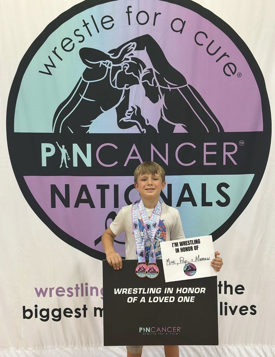 PinCancer's tweet photo. The #PinCancer Nationals are set for this August and early registration is now open! Be part of the best wrestling tournament of the summer 🔥 https://t.co/KXZtR2n7lz