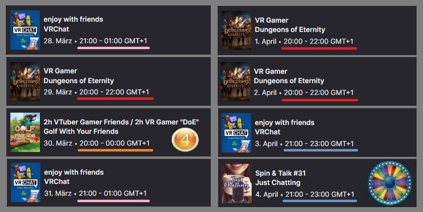 Fazzion2's tweet photo. New Schedule is done! 28.March to 04.April! 🤍 https://t.co/Ua34NLBZa3