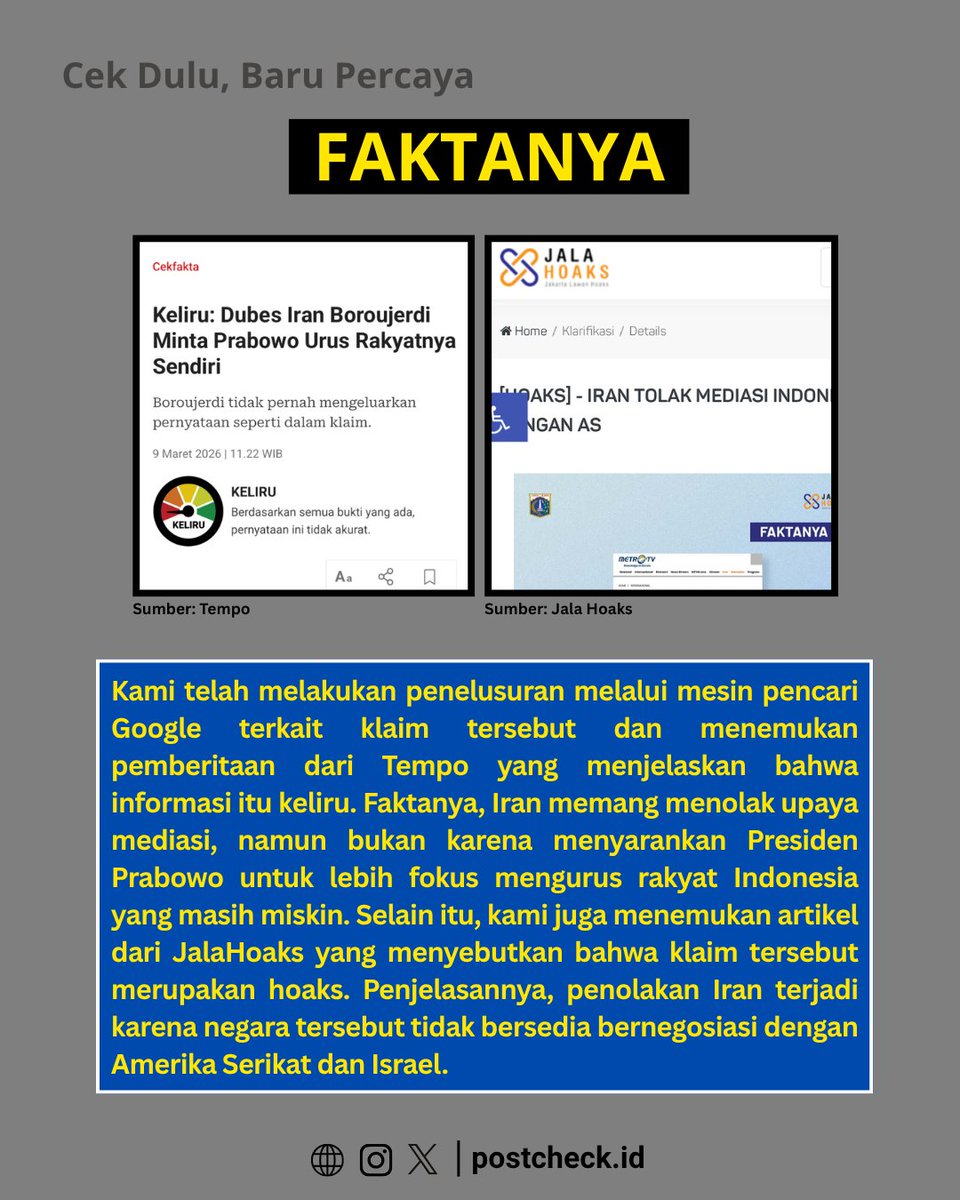 Postcheck.id tweet media