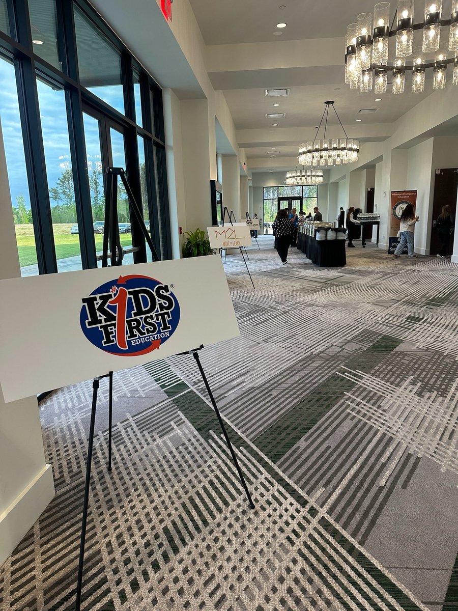 K1Education's tweet image. Up bright &amp;amp; early ☀️

#KidsFirst’s Sue Anne Boatman and Misty Hanna are at the 2026 MPE Symposium in Flowood!

Proud Platinum Sponsor supporting MS educators 🧡💙

#KidsFirstAlways #MPE