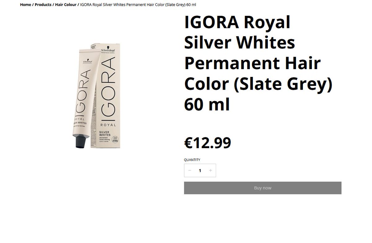 gewe_d2d's tweet image. Sale ON |  GeWe Hair&amp;amp;Cosmetics - Athlone Product: IGORA Royal Silver Whites Permanent Hair Color (Slate Grey) 60 ml | Price : EUR 12.99 exclusive of shipping costs Location : g.co/kgs/LYHPjy7 Shop at : gewe.ie/product/igora-… #GeWe #Athlone #Schwarzkopf #HairColour #Amazon