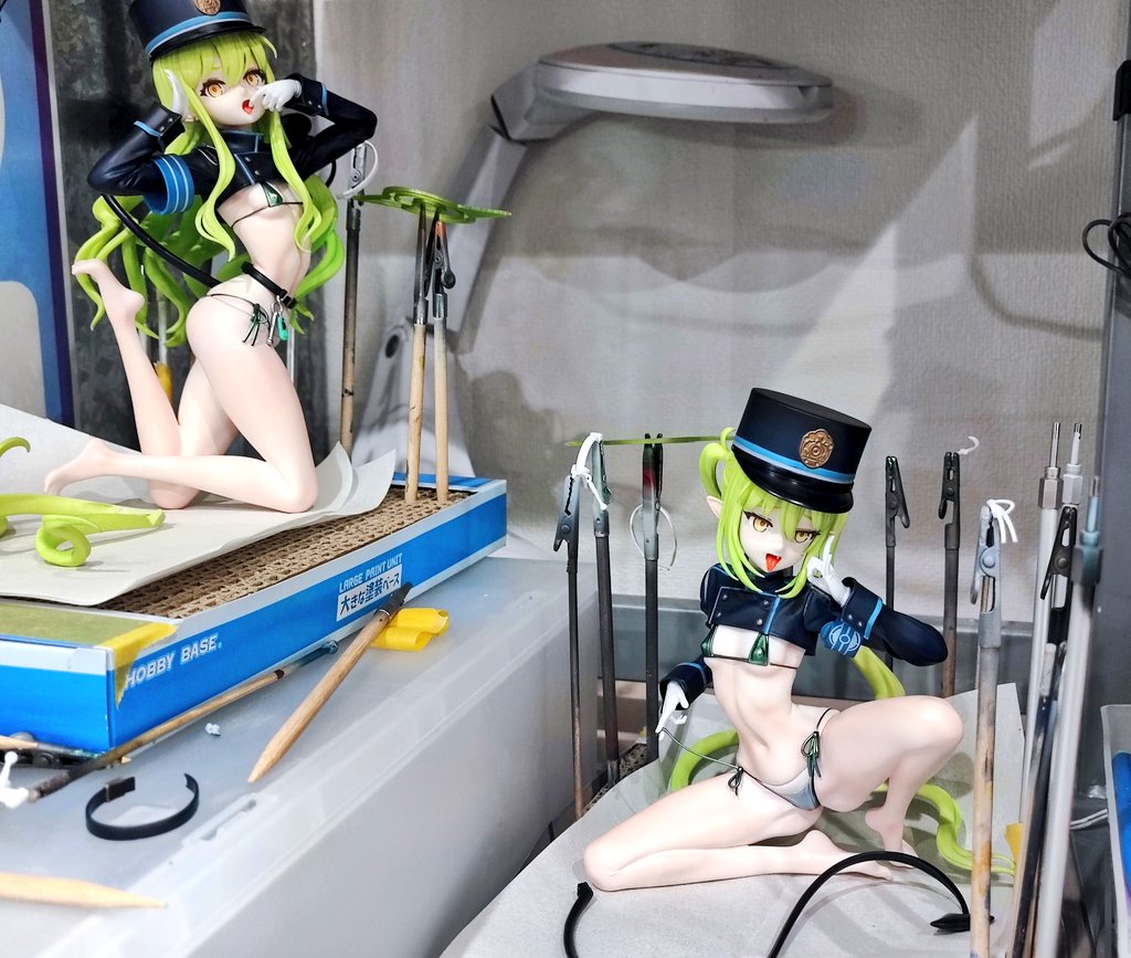 ヘイロー塗り忘れと組み立て時の塗装剥がれ、軸打ちズレ→エポキシ接着とかしてたら完成できず…😇