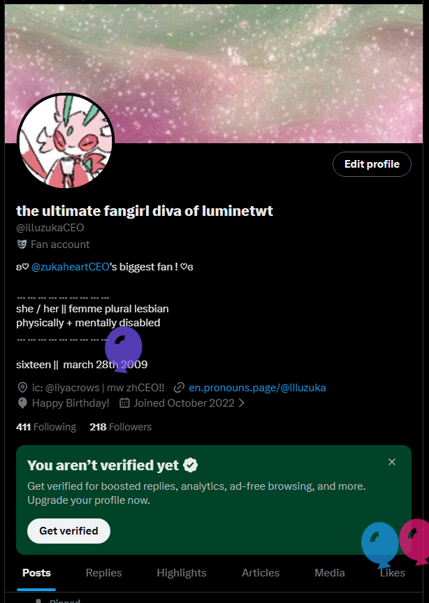 the ultimate fangirl diva of luminetwt tweet media