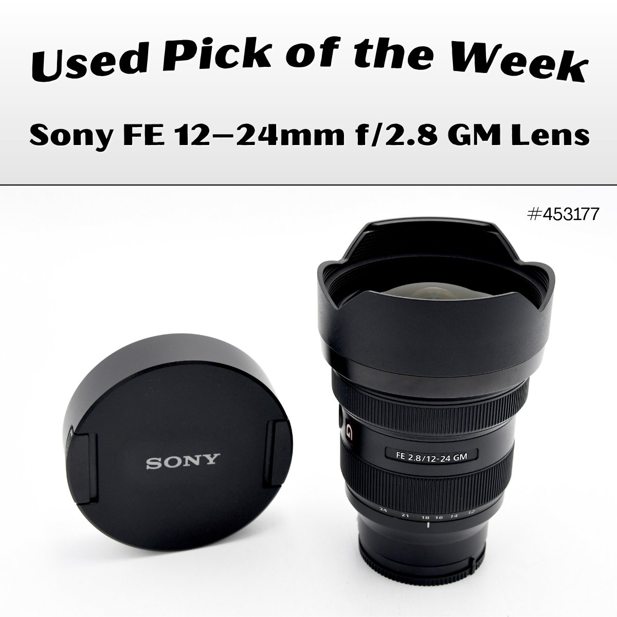 Used Pick of the Week - Sony FE 12-24mm f/2.8 GM Lens

This week, we're highlighting a pre-owned Sony FE 12-24mm f/2.8 GM Lens in excellent plus condition, with caps and hood for $1,999.99. 

Only one available - stop by or give us a call for more info!

bergencountycamera.com/buying-selling…