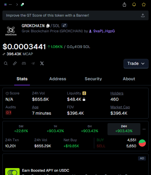 xdantegamble's tweet photo. BOOM! 🚀 $GROKCHAIN called early at $19.5k.
Now smashing $403.4k! That's a clean 20.6X!
Loving these gains with the fam.
Next alpha drops soon. Join the channel! 🎉

👉 Check #GROKCHAIN called: https://t.co/z683UxCX8T
💹 Chart: https://t.co/ODvL75iJqd

$GROKCHAIN
357qzscnvk8xKnF2wMzChfY4x9kbgQVgEMSENiwE7YpK
#SOL #memetoken