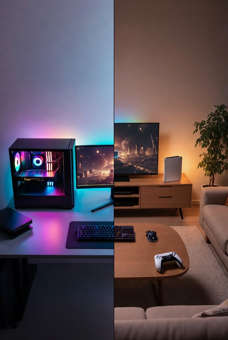 AraiDivine's tweet image. You must choose one setup forever:
💻 Gaming PC
🎮 Console

#Gaming #PCvsConsole #Gamers #TechLifestyle #GamingSetup