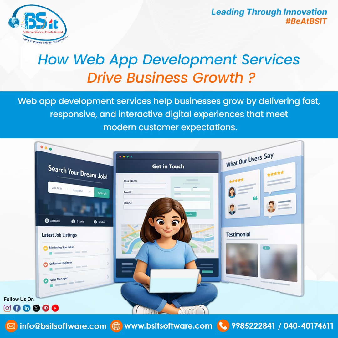 bsitsoftware's tweet photo. 🔗 Read the full blog:
https://t.co/7IhA8tBGRt

🚀 Web App Development = Business Growth

✔ Better UX
✔ Faster performance
✔ Scalable solutions

💡 Explore how web apps can transform your business today!

#WebAppDevelopment #Tech #Startup #Innovation #BSITSoftwareServices https://t.co/kJQc0EFADh