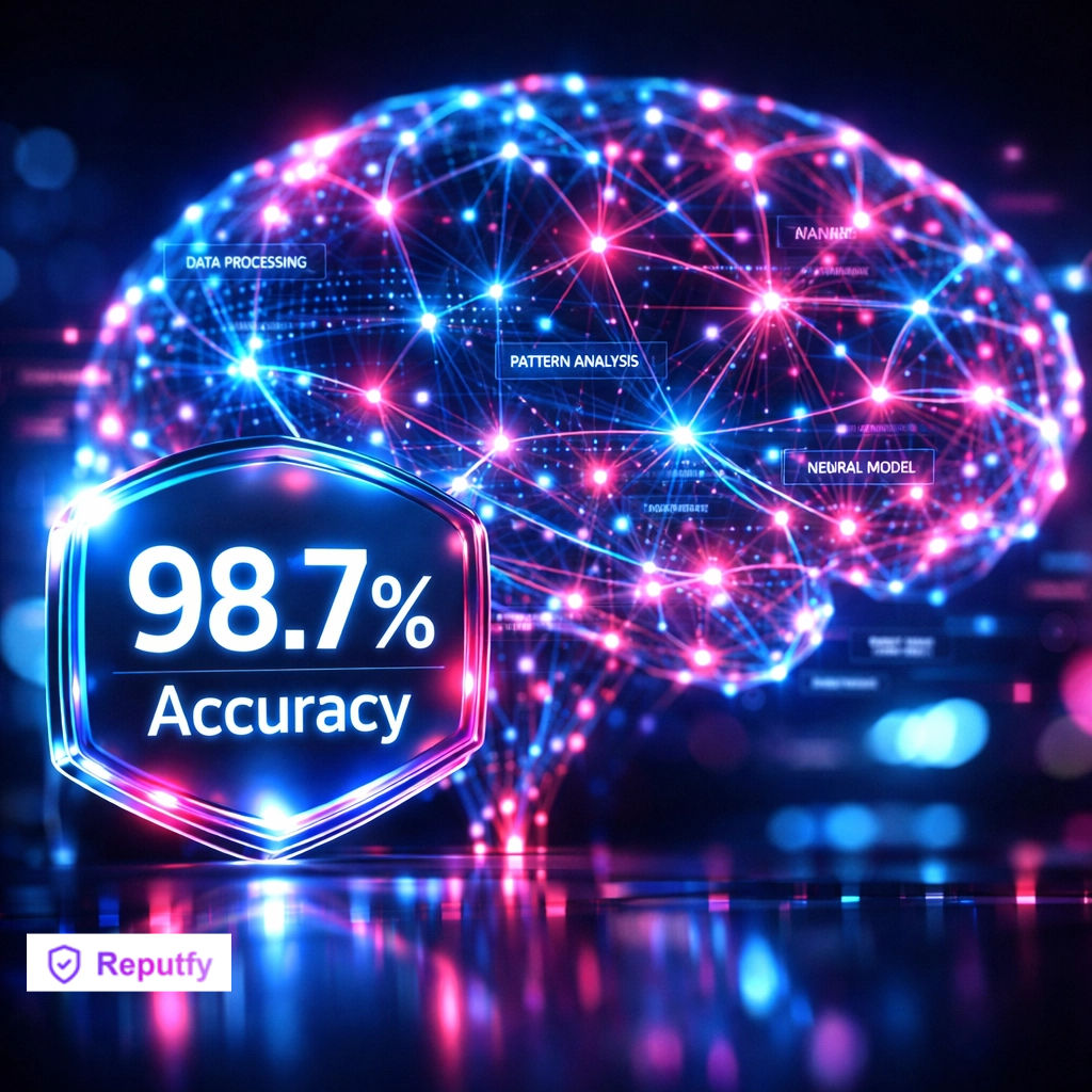 reputfy's tweet photo. Standard AI misses sarcasm, but our 98.7% sentiment accuracy doesn't. Experience true sentiment intelligence at https://t.co/80UIOPJCCc. #AI #Reputfy #MachineLearning #SentimentAnalysis. The only way to truly understand your customers is... https://t.co/vWxBz1GxXS