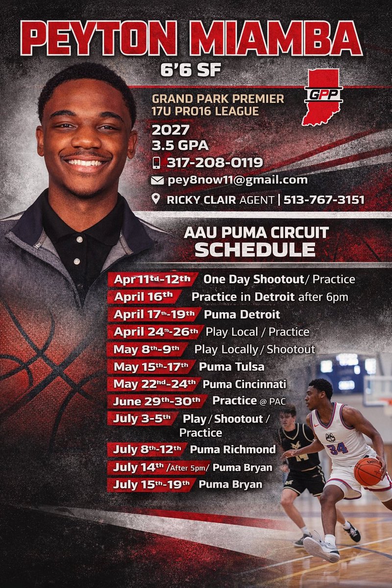 PeytonMiamba34's tweet photo. Here’s my schedule for the upcoming summer! Pro16 Circuit #AGTG https://t.co/5MSmlVfeEW