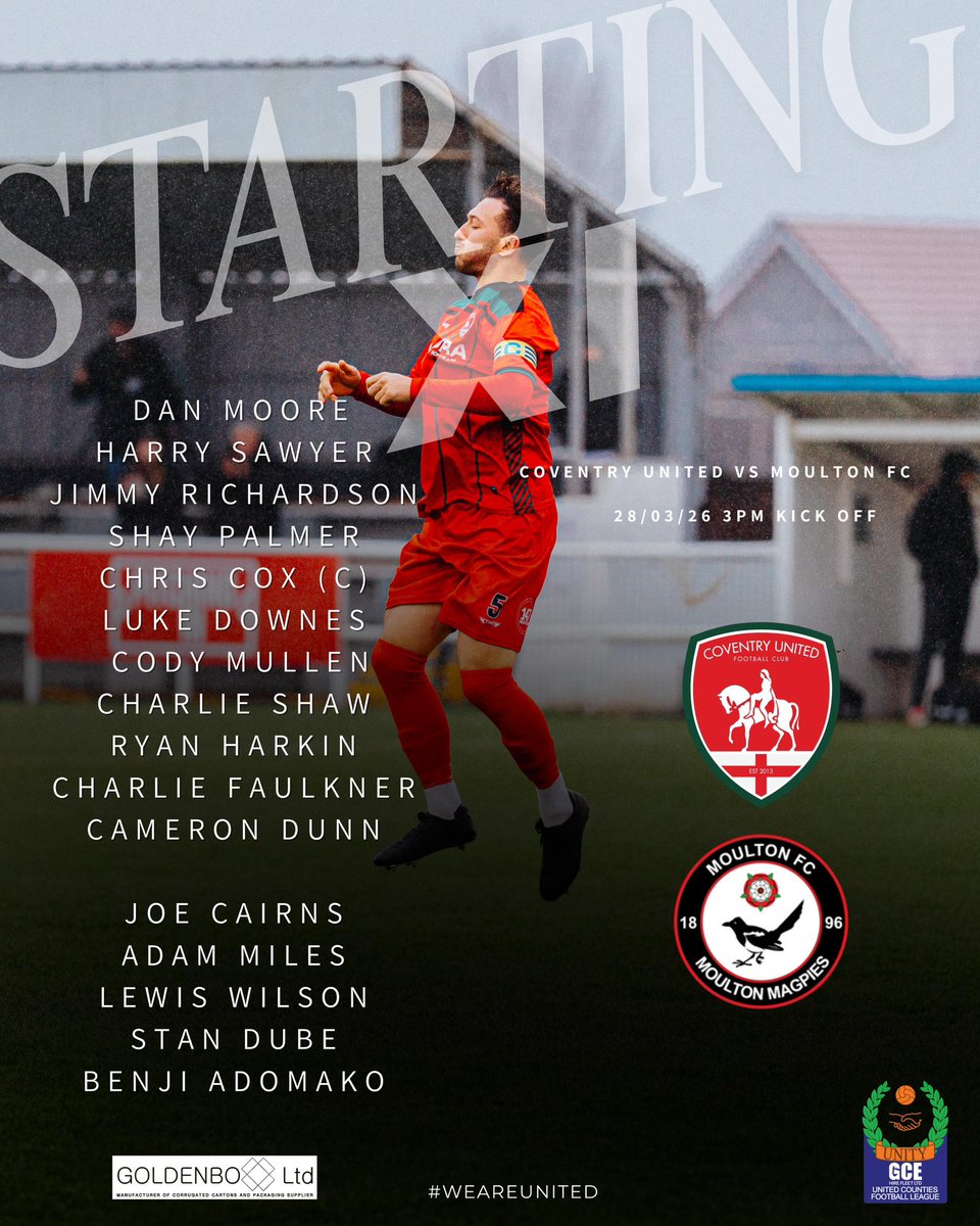 CovUnited's tweet photo. Four changes for your Red and Greens today!

Cox, Faulkner and Shaw return to the XI, and Jimmy Richardson makes his Coventry debut at left back. 

Are you ready for it?

#WeAreUnited #CovUnited https://t.co/sYqxO9oThJ